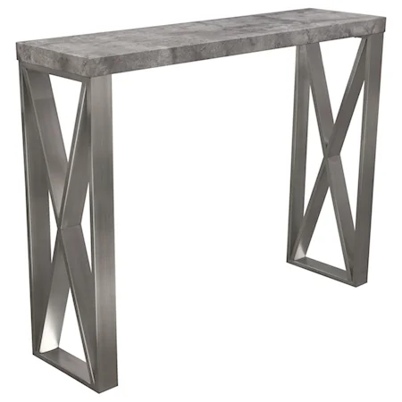 Bar Height Table with Faux Concrete Finish